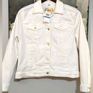 Michael Kors Basic Denim Button Front Jacket NWT - White/M